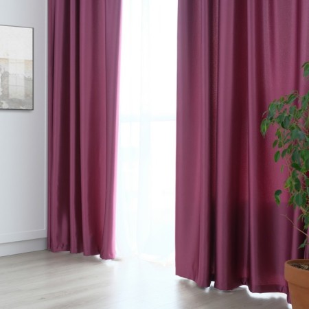 Curtain curtain "Etel" width 200 cm, height 250 cm, purple color, glossy