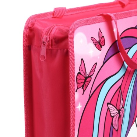 Plastic folder with A4 handles, on lightning, 75x330x260 mm, Minnie Mouse and unicorn-4