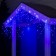 Garland "fringe" 3 × 0.6 m, IP44, UMS, transparent thread, 160 smd-led, glow blue, 220 V