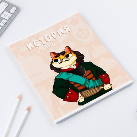 An objective notebook 48 sheets, A5, Cat, with reference materials “September 1: History”, cover coated cardboard 230 gr., Inner block in a cage 80 gr., White is 96%, block No. 1.-1