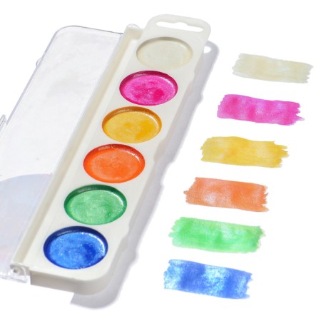 Watercolor pearl "Kita Marie", 6 colors, without brush-2