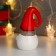 Souvenir ceramics Light "Snowman, red scarf and cap, golden heart" 13.5x7.5x7.5 cm