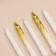 Candles for the cake "Spiral", 6 pcs, white and gradient gold with white