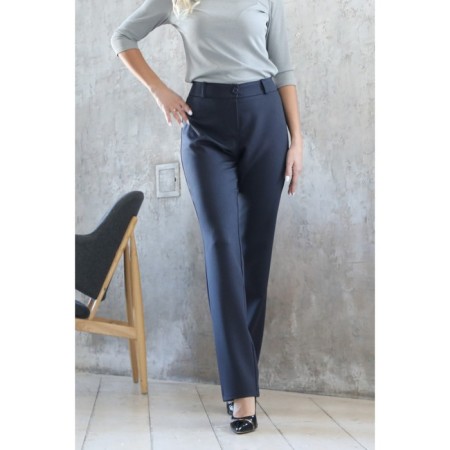Female trousers, size 46, blue color-4