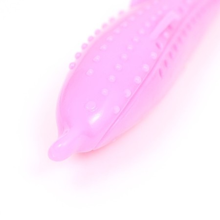 A toy for cats with cat mint "dolphin", 17 cm, pink-3
