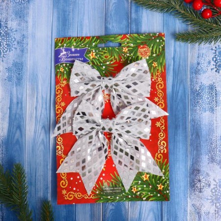 Jewelry decoration "Balt Lux" (set 2 pcs) 12x11 cm, silver-1