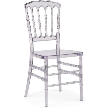 Plastic stool Chiavari 1 plastic, transparent 40x45x90 cm