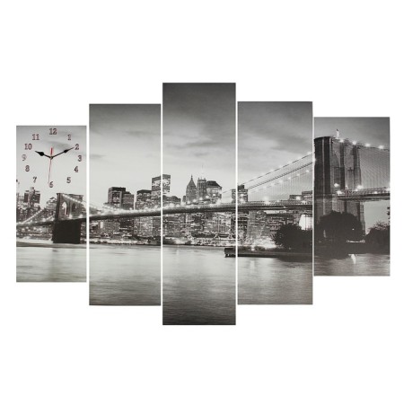 Carty clock is wall-mounted, modular "bridge", silent, 80 x 140 cm