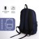 Youth backpack from lightning textiles, 5 pockets, USB, blue color