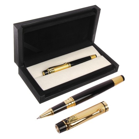 Gift Gel Gel Calligrata, artificial leather case, black and golden housing-1