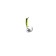 Mormyshka column black, lime abdomen + cube Granin silver, weight 0.3 g