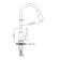 Accoona A9890F-3 kitchen mixer, single-leaf, flexible spout, 2 modes, black