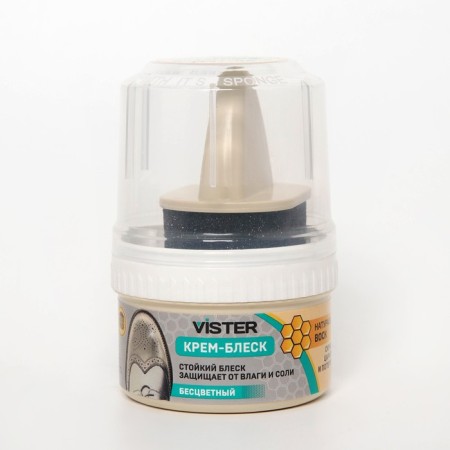 Vister-color cream is colorless, for leather shoes + sponge-3