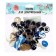 Rifle eyes with plugs, "sparkles" set 24 pcs, size 1 pcs: 2 cm, blue color