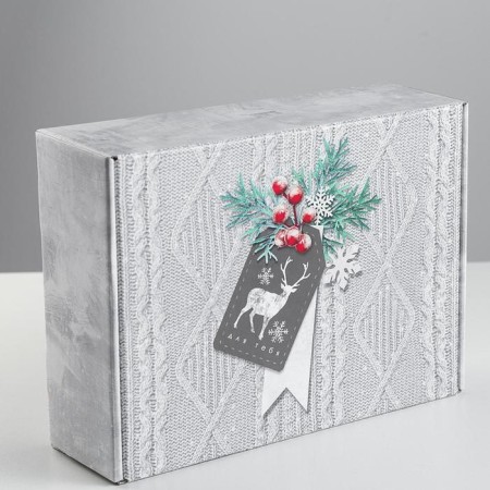 Folding box "heat and comfort", 30.7 x 22 x 9.5 cm, new year-2