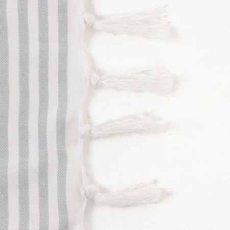 Towel Peshtemal Lovelife "strips", col. gray, 100x180 cm, 100% cotton, 180 g/m2-2