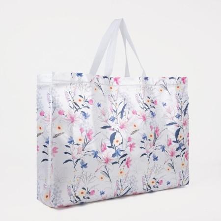 Household bag without fastening, white color