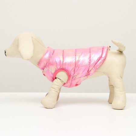 Dog jacket two -sided with weighting, size 8 (ds 23 cm, og 30, osh22 cm), pink-3