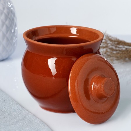 Ceramic potted pot "Appetizing" with a stand / 0.35 liters-1