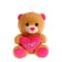 Soft toy "Trunk with heart", pink color