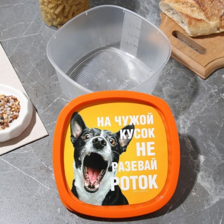 A set of containers "Animal Print", 4 pcs: 230 ml, 500 ml, 900 ml, 1550 ml-3