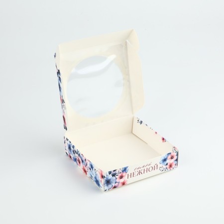 Box for Makarun with low sides "March 8", 11 x 11 x 3 cm-1