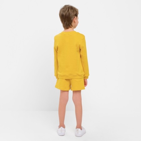 Kidsa (sweatshirt, shorts) minku, yellow color, height 122 cm-3