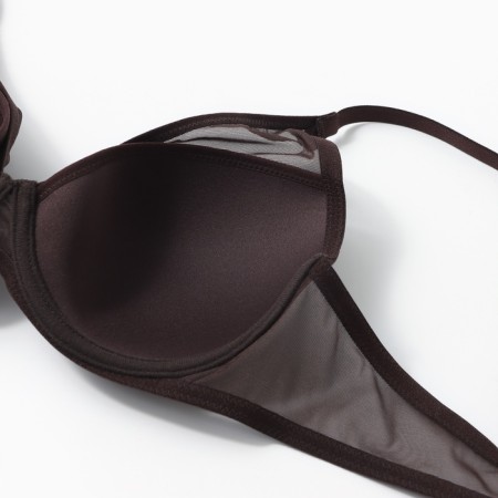Women's bra, chocolate-brown color, size 75b-1
