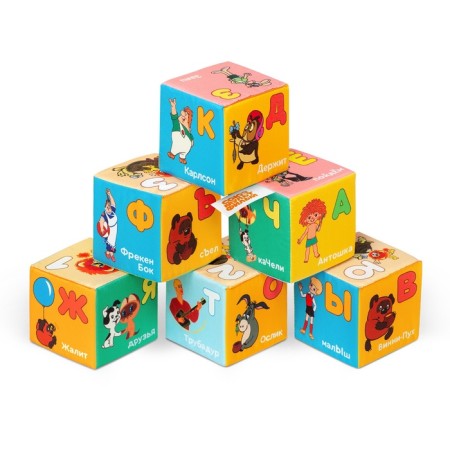 Set of soft cubes "Cartoons", 8*8 cm 944-1