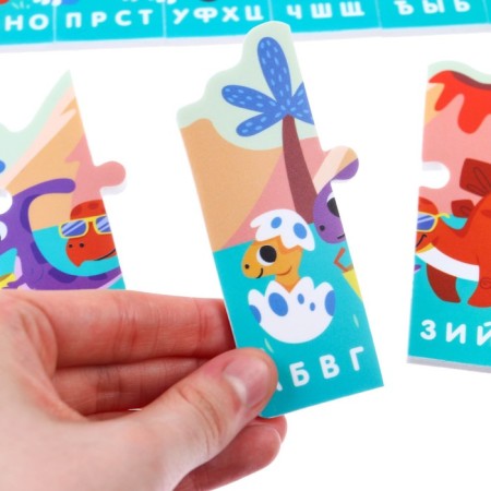 Soft puzzle for kids "Alphabet: dinosaurs", 9 parts, crumb me-6