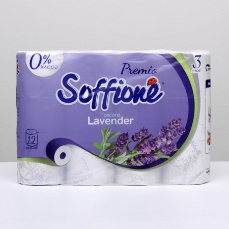Soffione Premium Toscana Lavender, 3 layers, 12 rolls-3