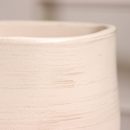 Flower pot "Brashia" white with silver 3.5 liters-2