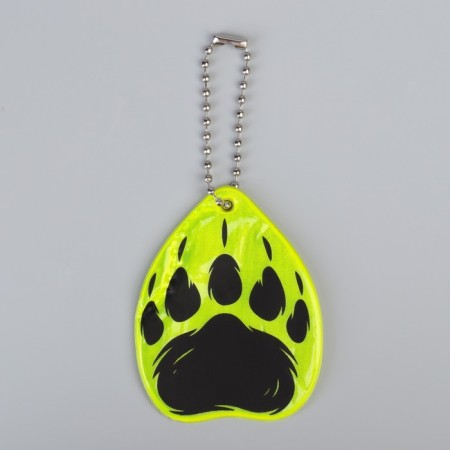 The reflective element "Bear trace", bilateral, 4.9 × 6.1 cm, color mix-2