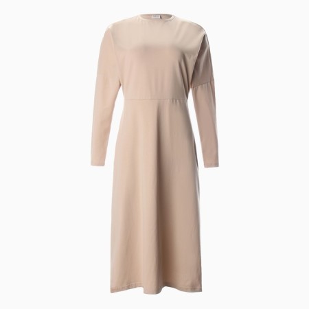 Dress female knitwear minku: Basic line beige color, rr 42-6