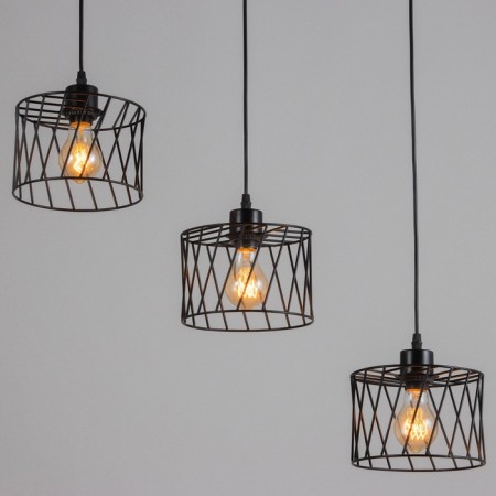 Lamp Bayerlux "Rumba" 3x E27 40W Black 18x50x12-112cm-2
