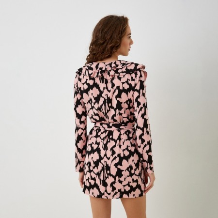 Women's dress with oxen mist, size 48, pink-3