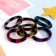Hair elastic band "Mahrushka" (set 6 pcs) chess black, mix
