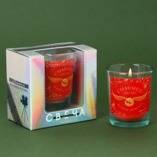 New Year's candle in a glass 