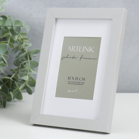 Photo frame MDF "Ellis" 10x15 cm, with a pass, silver-1