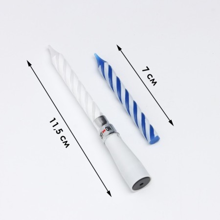 Candles for the cake "Bright strip", 7 cm, set (3 twisted and musical)-2
