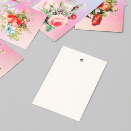 Cardboard "Flowers 12" set 10 pcs (5 types) 4x6 cm-3
