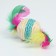 Sizaley ball with feathers "Lollipop", 5 cm, white/blue