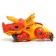 Dinobot robot reacts to touch, light and sound effects, metallic, orange color
