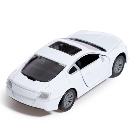 Metal “coupe”, inertia, 1:32, doors open, light and sound effects, white color-2