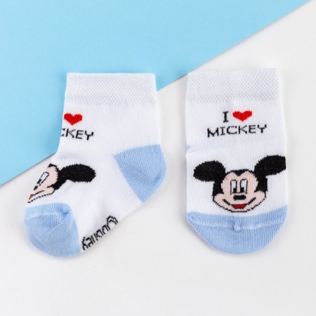 Set of socks "I Love Mickey" Mickey Mouse, 2 pairs, 12-14 cm-1