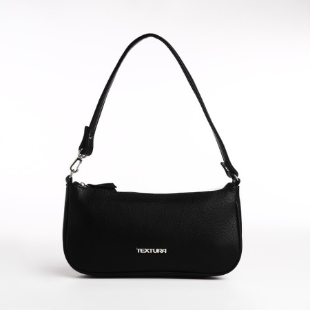 Women's bag Textura, baguette, small size, black color-1