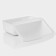 Storage container with lid LadOM "E LECTY", 26 × 18 × 8 cm, white color