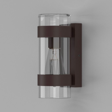 Sadovo-park lamp Elektrostandard, Falcon, 131x100x240 mm, E27, brown color-2