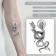 Black body tattoo "snakes with arrows" 10.5x6 cm