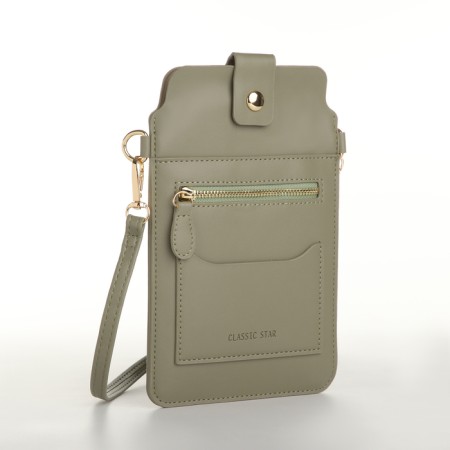 Female bag, cross-bodi, on the magnet, the color is green-2